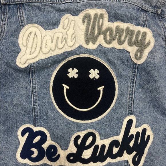 Lucky Brand “Don’t Worry Be Lucky” Jean Jacket - Picture 4 of 6